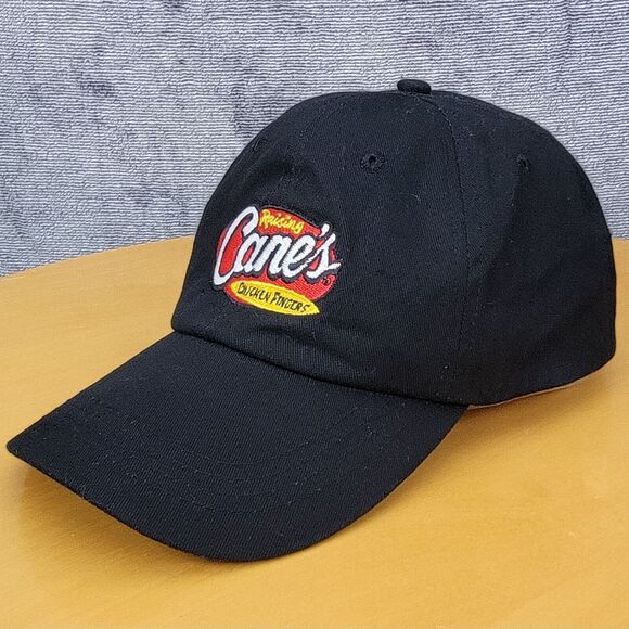Raising Canes Employee Uniform Hat Black One Love Adjustable Hook Loop Cap 1LV - Picture 10 of 16